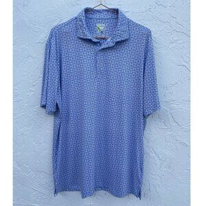 Tailorbyrd Mens Short Sleeve Printed Golf Polo Shirt Blue Sz XL